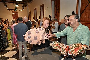 Francisco Zurita asiste a la inauguración de la exposición 'Fuego'