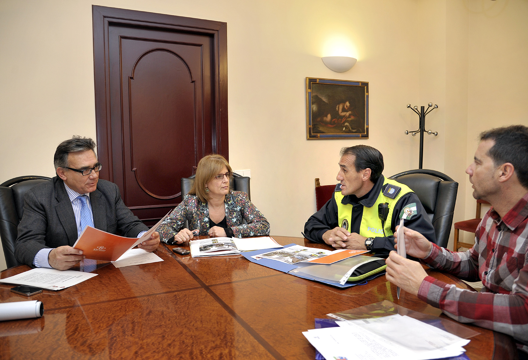 Un momento de la reunión de Sherrypol con la alcaldesa