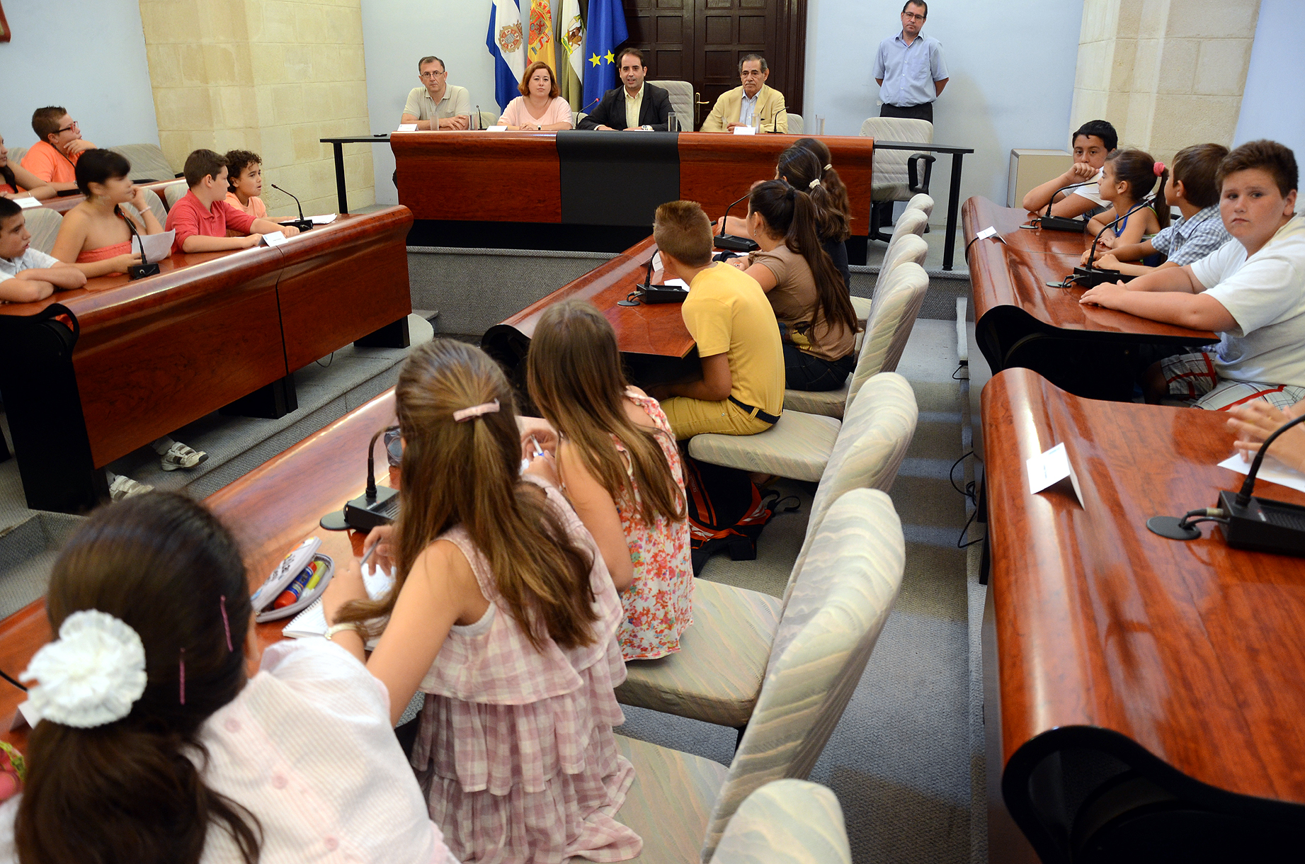 Imagen del Pleno en el que han participado los niños