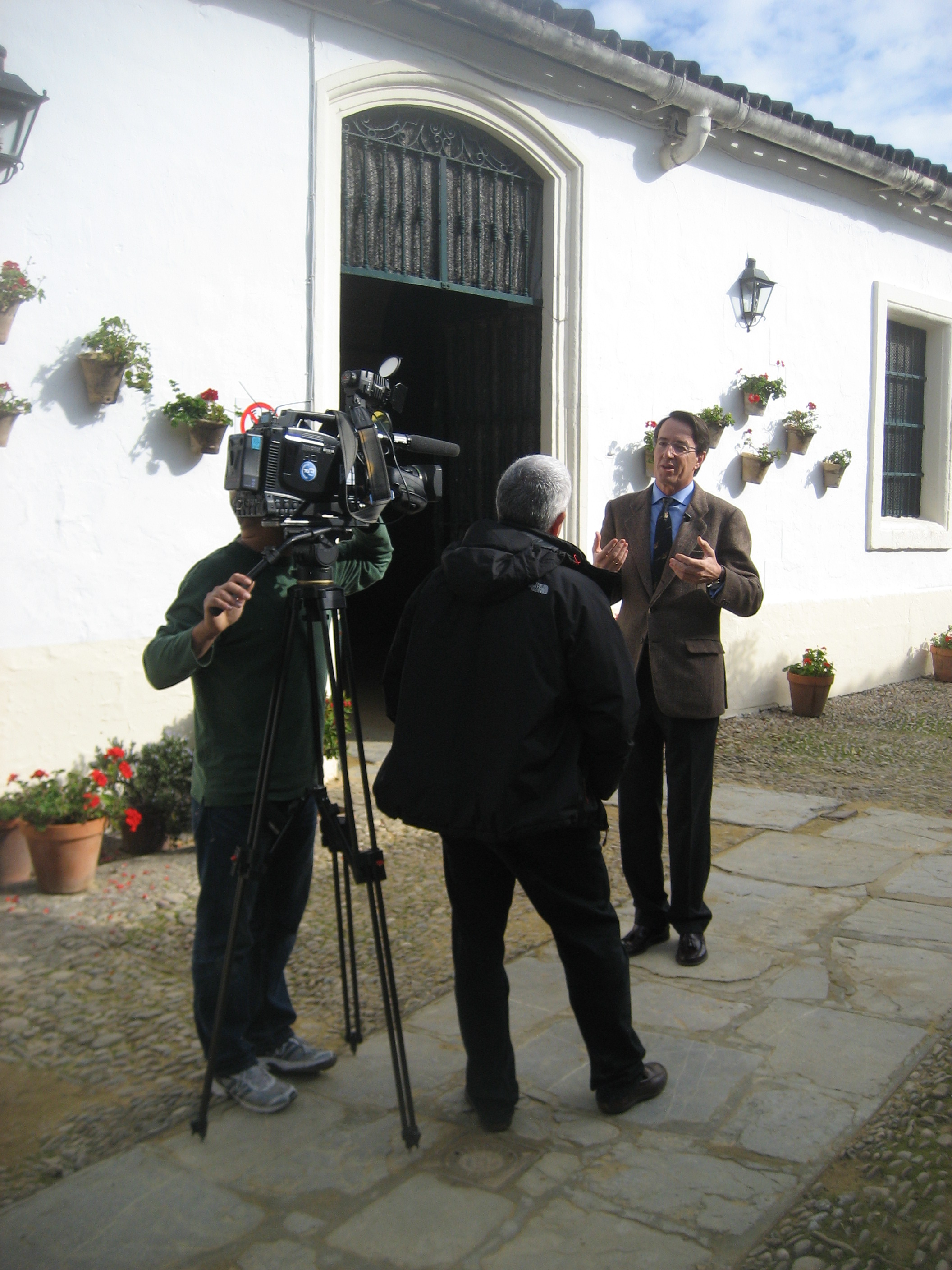 Un momento de la grabación del reportaje